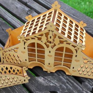 Intra απο ξύλο plywood 3mm-4mm πάχος - Σπίτι τσαγιού Δίασταση 40x50 cm Intraeaxys-078ydx5o