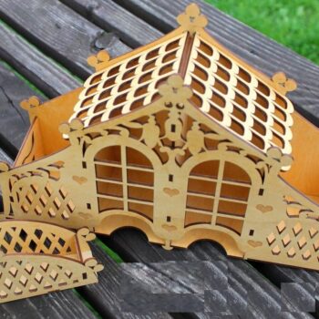 Intra απο ξύλο plywood 3mm-4mm πάχος - Σπίτι τσαγιού Δίασταση 40x50 cm Intraeaxys-078ydx5o - Image 1