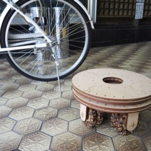 Intra απο ξύλο plywood 3mm-4mm πάχος - Σκαμπό τροχού Δίασταση 30x30 cm Intraeaxys-joedeg81