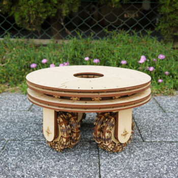 Intra απο ξύλο plywood 3mm-4mm πάχος - Σκαμπό τροχού Δίασταση 30x30 cm Intraeaxys-ro6yq337 - Image 1