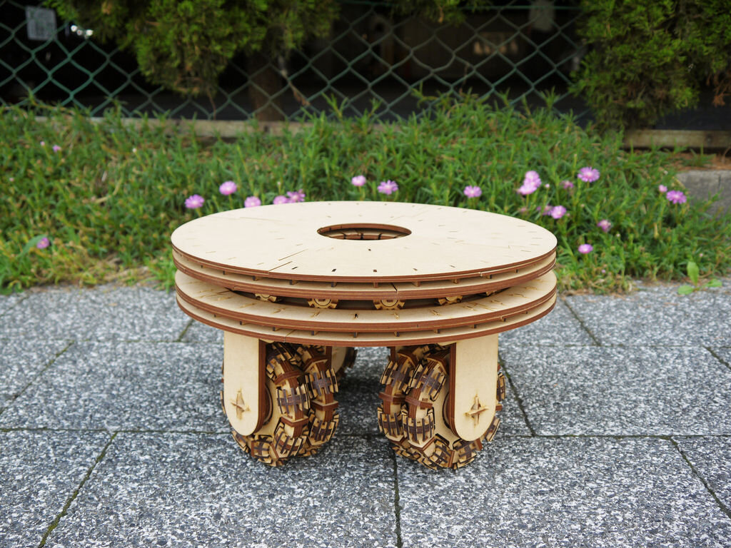 Intra απο ξύλο plywood 3mm-4mm πάχος - Σκαμπό τροχού Δίασταση 30x30 cm Intraeaxys-ro6yq337