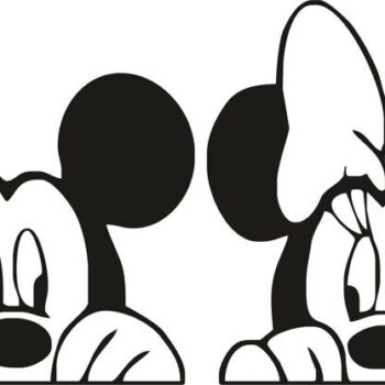 Intra απο ξύλο plywood 3mm-4mm πάχος - Μίκυ και Μίνι ποντίκι slihouette διάνυσμα Δίασταση 30x30 cm Intraeaxys-d1l8pg7m - Image 1