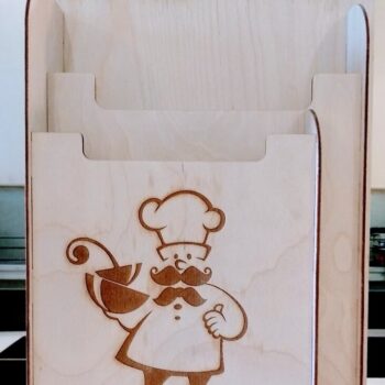 Intra απο ξύλο plywood 3mm-4mm πάχος - Βάση φυλλαδίου με μενού επιτοίχιας βάσης Δίασταση 30x30 cm Intraeaxys-pok3y337 - Image 1