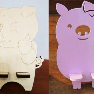 Intra απο ξύλο plywood 3mm-4mm πάχος - Podstavka Svin Pod Telefon 6mm Δίασταση 30x30 cm Intraeaxys-qomm5nro