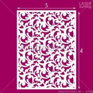 Intra απο ξύλο plywood 3mm-4mm πάχος - Διάνυσμα χωρίς ραφή πρότυπο διακοσμητικό πάνελ κοπής Δίασταση 30x30 cm Intraeaxys-51r5dm76