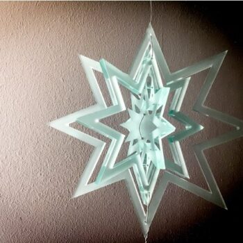 Intra απο ξύλο plywood 3mm-4mm πάχος - Διακοσμητικό Κρεμαστό Αστέρι Δίασταση 30x30 cm Intraeaxys-p7ym2427 - Image 1