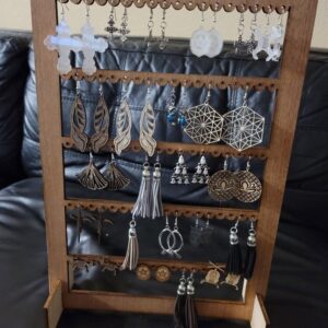 Intra απο ξύλο plywood 3mm-4mm πάχος - Στάση οθόνης σκουλαρικιών Δίασταση 3x3 cm Intraeaxys-joed83d1