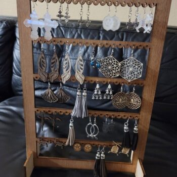 Intra απο ξύλο plywood 3mm-4mm πάχος - Στάση οθόνης σκουλαρικιών Δίασταση 3x3 cm Intraeaxys-joed83d1 - Image 1