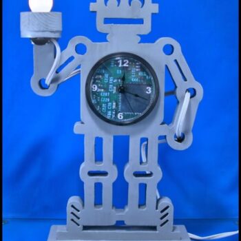 Intra απο ξύλο plywood 3mm-4mm πάχος - Αρχείο PDF Ρολόι ρομπότ και Νυχτερινό φως Δίασταση 30x30 cm Intraeaxys-eo0q8301 - Image 1