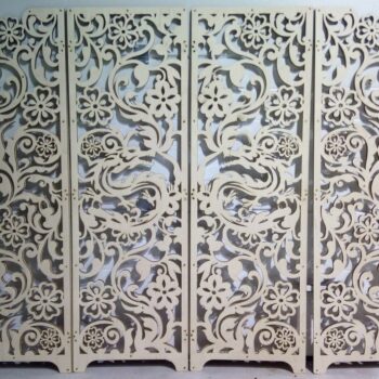 Intra απο ξύλο plywood 3mm-4mm πάχος - Διακοσμητική οθόνη γάμου διάνυσμα Δίασταση 30x30 cm Intraeaxys-078n8475 - Image 1