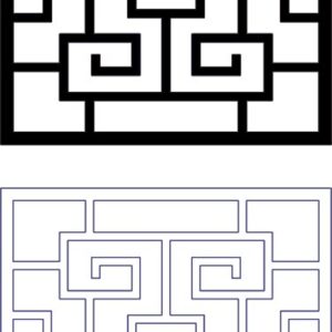 Intra απο ξύλο plywood 3mm-4mm πάχος - Μοτίβο γρίλιας σχεδίασης Dxf Δίασταση 30x30 cm Intraeaxys-6o3gxq7n