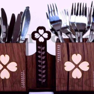 Intra απο ξύλο plywood 3mm-4mm πάχος - Ξύλινη βάση για μαχαιροπίρουνα οργάνωσης μαχαιροπήρουνα για το κουτάλι Δίασταση 30x30 cm Intraeaxys-67wlx081