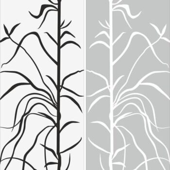 Intra απο ξύλο plywood 3mm-4mm πάχος - Αφηρημένο σχέδιο αμμοβολής δέντρων και φύλλων Δίασταση 30x30 cm Intraeaxys-r1zew21l - Image 1