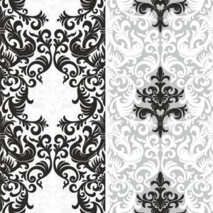 Intra απο ξύλο plywood 3mm-4mm πάχος - Διάνυσμα χωρίς ραφή κομψό μοτίβο αμμοβολής Damask Δίασταση 30x30 cm Intraeaxys-zo9g0x7k