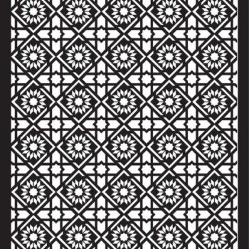 Intra απο ξύλο plywood 3mm-4mm πάχος - Πρότυπο μοτίβου floral διαχωριστικών Δίασταση 30x30 cm Intraeaxys-078y6pmo - Image 1