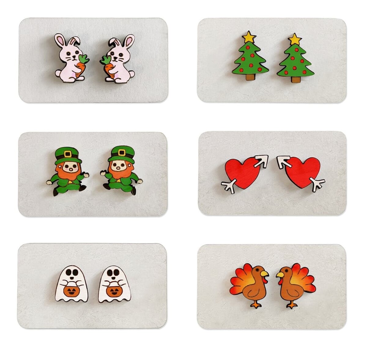 Intra απο ξύλο plywood 3mm-4mm πάχος - Γιορτινό Σκουλαρίκι Δίασταση 3x3 cm Intraeaxys-joed2l81