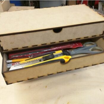 Intra απο ξύλο plywood 3mm-4mm πάχος - Δοχείο αποθήκευσης με συρτάρια Δίασταση 30x30 cm Intraeaxys-voq2qrqo - Image 1