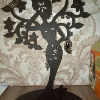 Intra απο ξύλο plywood 3mm-4mm πάχος - Lady Jewelry Stand Δίασταση 30x30 cm Intraeaxys-p7ymwz57 - Image 3