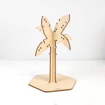 Intra απο ξύλο plywood 3mm-4mm πάχος - Βάση κοσμημάτων Palm Tree Δίασταση 30x30 cm Intraeaxys-r7vmyzk7 - Image 3