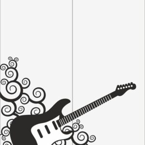 Intra απο ξύλο plywood 3mm-4mm πάχος - Μοτίβο αμμοβολής κιθάρας Δίασταση 30x30 cm Intraeaxys-eoxwmv1z