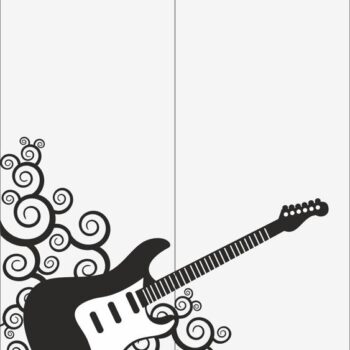 Intra απο ξύλο plywood 3mm-4mm πάχος - Μοτίβο αμμοβολής κιθάρας Δίασταση 30x30 cm Intraeaxys-eoxwmv1z - Image 1