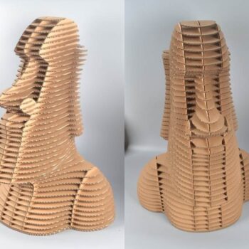 Intra απο ξύλο plywood 3mm-4mm πάχος - Άγαλμα Μοάι 3 χλστ Δίασταση 30x30 cm Intraeaxys-m1djmx1k - Image 1