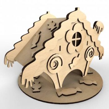 Intra απο ξύλο plywood 3mm-4mm πάχος - Μοντέλο Tea House για ting Δίασταση 40x50 cm Intraeaxys-zo9d547k - Image 1