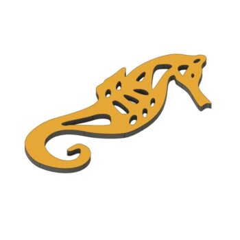 Intra απο ξύλο plywood 3mm-4mm πάχος - Σκουλαρίκια Ιππόκαμπος Δίασταση 3x3 cm Intraeaxys-p7ym6y57 - Image 1