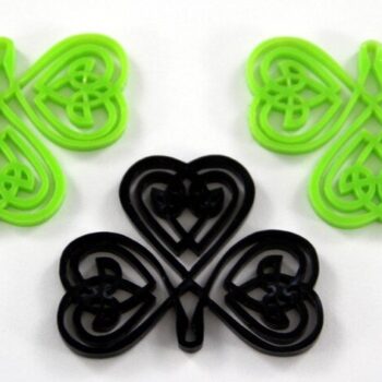 Intra απο ξύλο plywood 3mm-4mm πάχος - Σκουλαρίκια Celtic Clover Δίασταση 3x3 cm Intraeaxys-zo9y44r7 - Image 3