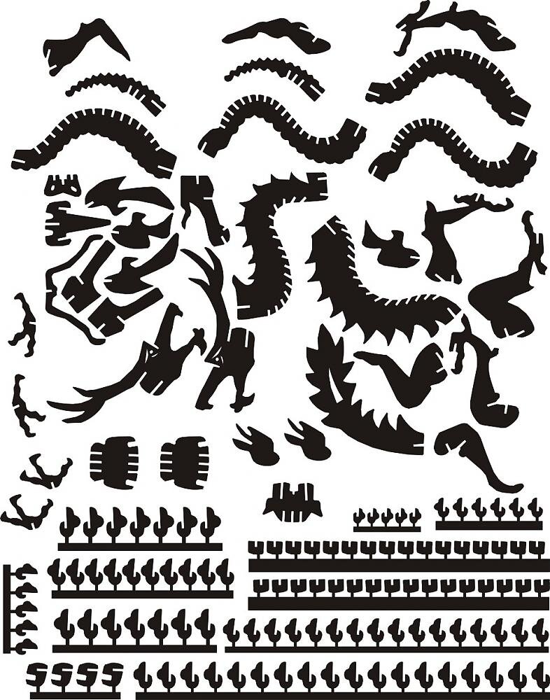 Intra απο ξύλο plywood 3mm-4mm πάχος - Δράκων Δίασταση 30x30 cm Intraeaxys-eo2m3618