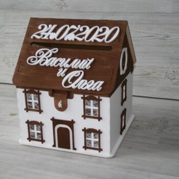 Intra απο ξύλο plywood 3mm-4mm πάχος - Κουμπαράς σε σχήμα Ξύλινου Σπίτι Δίασταση 40x50 cm Intraeaxys-91jd2ng1 - Image 10