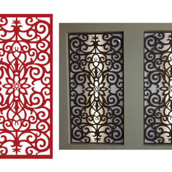 Intra απο ξύλο plywood 3mm-4mm πάχος - Άνευ ραφής Floral διάνυσμα οθόνης Δίασταση 30x30 cm Intraeaxys-eo294l78 - Image 1