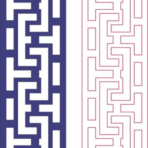 Intra απο ξύλο plywood 3mm-4mm πάχος - Όμορφο διακοσμητικό σχέδιο συνόρων Δίασταση 30x30 cm Intraeaxys-lopz257w