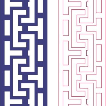 Intra απο ξύλο plywood 3mm-4mm πάχος - Όμορφο διακοσμητικό σχέδιο συνόρων Δίασταση 30x30 cm Intraeaxys-lopz257w - Image 1