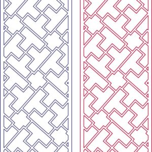 Intra απο ξύλο plywood 3mm-4mm πάχος - Διάνυσμα σύγχρονη αφηρημένη γεωμετρία Tetris μοτίβο Δίασταση 30x30 cm Intraeaxys-078gd4o5