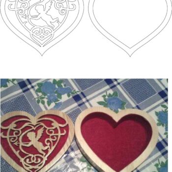 Intra απο ξύλο plywood 3mm-4mm πάχος - Shkatulka S kupidonom-1 Αρχείο PDF Δίασταση 30x30 cm Intraeaxys-91jr3l7m - Image 1