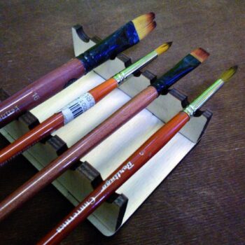 Intra απο ξύλο plywood 3mm-4mm πάχος - Διοργανωτή βάσης βάσης πινέλου βαφής Δίασταση 30x30 cm Intraeaxys-e1gkekyo - Image 1