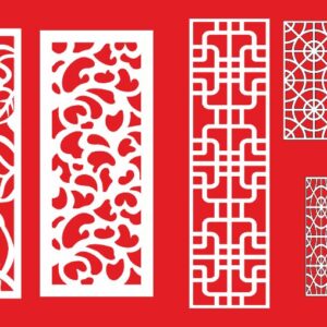 Intra απο ξύλο plywood 3mm-4mm πάχος - Διάνυσμα μοτίβο για cnc δρομολόγηση Δίασταση 30x30 cm Intraeaxys-078k3475