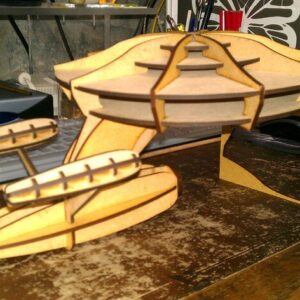 Intra απο ξύλο plywood 3mm-4mm πάχος - Αρχείο PDF Space Ship Δίασταση 30x30 cm Intraeaxys-67w58m72