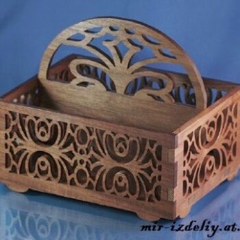 Intra απο ξύλο plywood 3mm-4mm πάχος - Αρχείο PDF Fretwork Tote Δίασταση 30x30 cm Intraeaxys-51r96m16 - Image 1