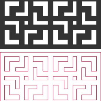 Intra απο ξύλο plywood 3mm-4mm πάχος - Χωρίς ραφή πρότυπο λαβύρινθο Δίασταση 30x30 cm Intraeaxys-eo2n0lo8 - Image 1