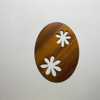 Intra απο ξύλο plywood 3mm-4mm πάχος - Ημιτελές σχήμα αυγού μαργαρίτας από ξύλο Δίασταση 30x30 cm Intraeaxys-voq204jo - Image 1