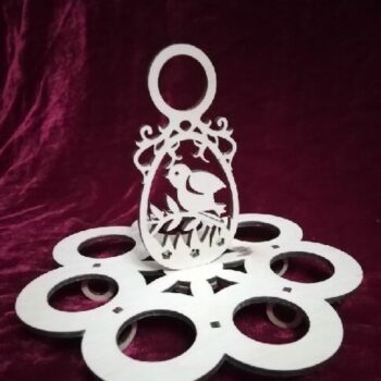 Intra απο ξύλο plywood 3mm-4mm πάχος - Καλά Πασχαλινά στολίδια Πασχαλινό σταντ με αυγά Δίασταση 10x10 cm Intraeaxys-yon0q0k7 - Image 1