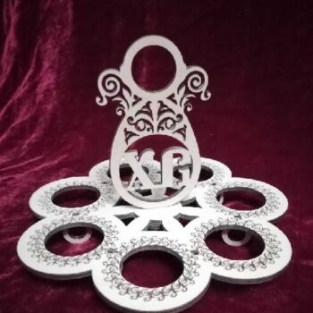 Intra απο ξύλο plywood 3mm-4mm πάχος - Καλά Πασχαλινά στολίδια Πασχαλινό σταντ με αυγά Δίασταση 10x10 cm Intraeaxys-yon0q0k7 - Image 3