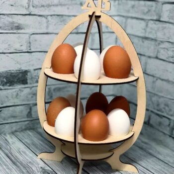 Intra απο ξύλο plywood 3mm-4mm πάχος - Πασχαλινό ντεκόρ για πασχαλινό τραπέζι με επίδειξη αυγών Δίασταση 30x30 cm Intraeaxys-d1lv8gyo - Image 1