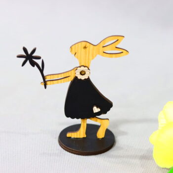 Intra απο ξύλο plywood 3mm-4mm πάχος - Διακοσμητικό Σταντ Πασχαλινό Λαγουδάκι 3mm Δίασταση 30x30 cm Intraeaxys-pok3kd37 - Image 9