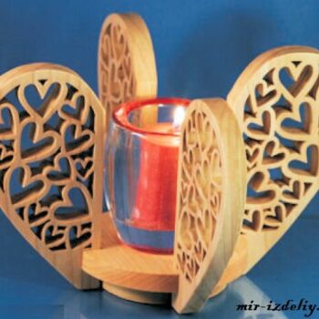 Intra απο ξύλο plywood 3mm-4mm πάχος - Αρχείο PDF Κέντρου κεριού Heart Δίασταση 30x30 cm Intraeaxys-ro6jw27x - Image 1