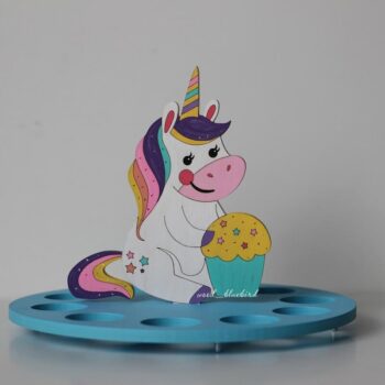 Intra απο ξύλο plywood 3mm-4mm πάχος - Πασχαλινή αυγοθήκη μονόκερου Δίασταση 30x30 cm Intraeaxys-qommkm4o - Image 1