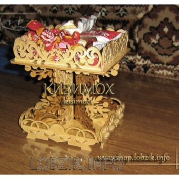 Intra απο ξύλο plywood 3mm-4mm πάχος - Αρχείο PDF Vaza Dlya Konfet Δίασταση 30x30 cm Intraeaxys-lopw8k7w - Image 1