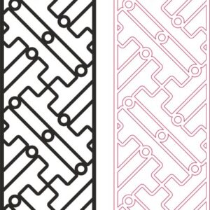 Intra απο ξύλο plywood 3mm-4mm πάχος - Μοτίβο σχεδίασης χωρισμάτων για ξύλο Δίασταση 30x30 cm Intraeaxys-r1z5zm1l